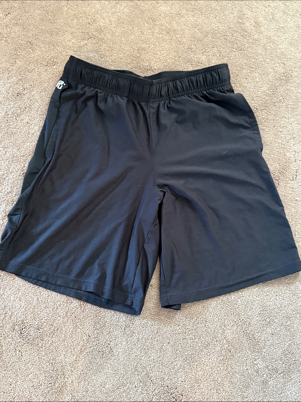 Boys Black Athletic Shorts with Elastic Waistband — Perfect Game